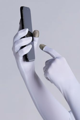 Coolibar Long Full Finger UV Sun Gloves - UPF 50+ Sun Protection - Culebra - color: White, size: X-Large
