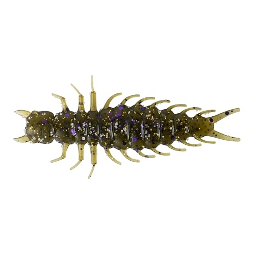 Great Lakes Finesse Juicy Hellgrammite - color: Green Pumpkin Purple Flake