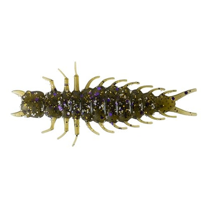 Great Lakes Finesse Juicy Hellgrammite - color: Green Pumpkin Purple Flake