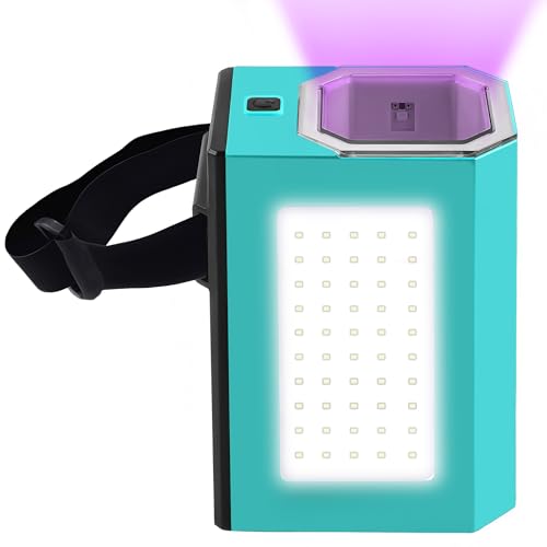 UV Fishing Lure Charger Light, 3-Second Glow Charge Hands-Free Waterproof | UV LED, Dual Power AAA or 18650, Night Fishing, Ice Fishing, Kayak, Saltwater, Jig, Soft Bait
