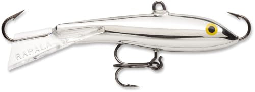 Rapala Vertical Jigging Rap – Ice Fishing Lure – Ice Fishing Jigging Lure | Walleye Pike and Perch Jig - color: Pure Chrome, size: Body Length: 1-1/2"