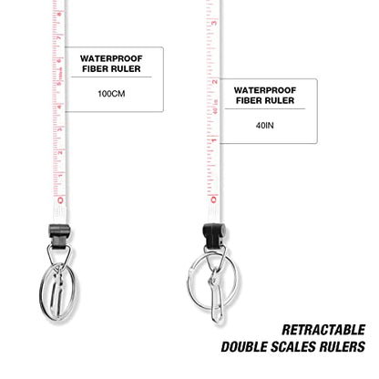 SF Fly Fishing Zinger Retractor with Retractable Measuring Tape Style for Anglers Tools and Gears Holder Combo Black - style: Single