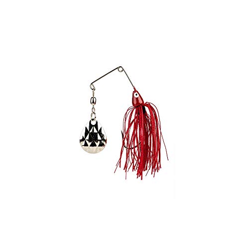 Strike King Mini-King Spinnerbait Fishing Lure, 1/8 oz, Durable Diamond Dust Head - color: Red Shad Head/Red Shad Skirt