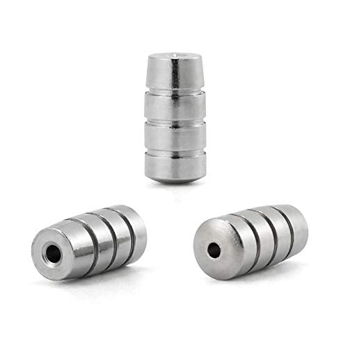 Dr.Fish Brass Lure Bodies for Spinner Making, Lure Making Supplies Parts Acessories for in-line Spinnerbaits Freshwater Fishing Lure Weights - color: Silver, 0.28*0.55"