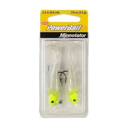 Berkley PowerBait Minnotator Fishing Soft Bait - color: Lemon Head Glow, size: 2.5 in - 1/8 oz