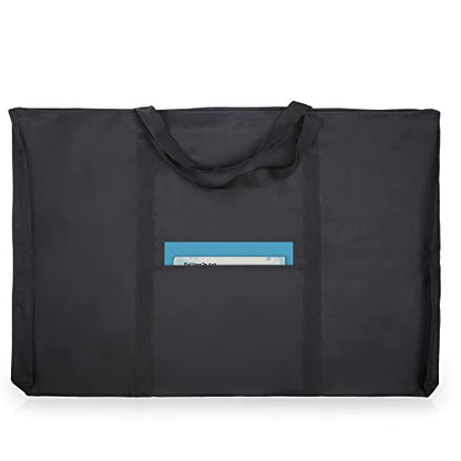 JJRING Dacron Light Weight Art Portfolio Tote Bag, 25'' x 37'' for 24'' x36'' Black Carrying Storage Case For Poster, Sketching, and Drawing - size: 24''*36''