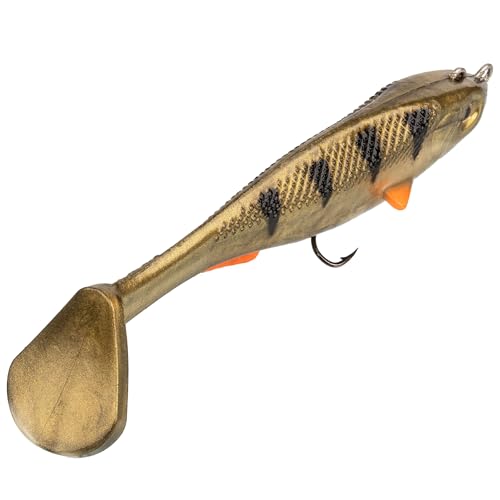 Strike King Final Copy Fishing Lure, Pre-Rigged Soft Plastic Swimbait, Free-Swinging Size 4 Treble Hook, Belly Magnetic Hook Keeper, 7/8-Ounce - color: Sugar Daddy