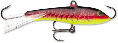 Rapala Vertical Jigging Rap – Ice Fishing Lure – Ice Fishing Jigging Lure | Walleye Pike and Perch Jig - color: Redfire Crawdad, size: Body Length: 1-1/2"