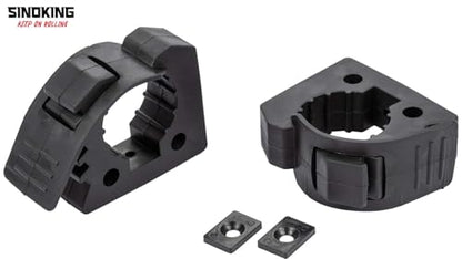 SINOKING Shovel Mount Rubber Clamp for Securing Equipment from 1-1/4" to 1-3/8" in diameter for Home, Garage, Boat, RV, ATV & Off-Road