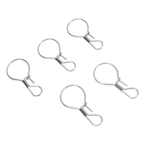 5PCS Stainless Steel Live Fish Lock Buckle – SingleHanded Fishing Stringer Clip for Freshwater & Saltwater Use, Rustproof Fish Holder for Bass Trout Snapper, Boat Rail & Cooler