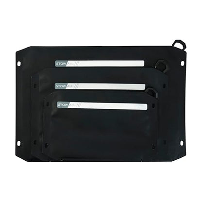 Plano StowAll Waterproof Zip Pouch, Medium, Charcoal, IPX7 Rated Dry Storage with Clear Window, Expandable Base, and Carabiner Loops - style: Medium Waterproof