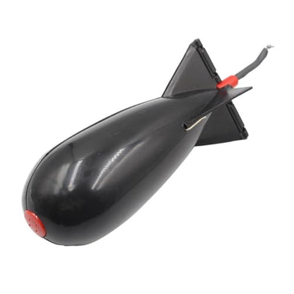Fishing Bait Feeder | Carp Fishsing Feeder with Rocket Shape | Spod Bombs | Float Lure Bait Holder Container, Spomb Pellet Feeders for Fishing Accessories - color: Black