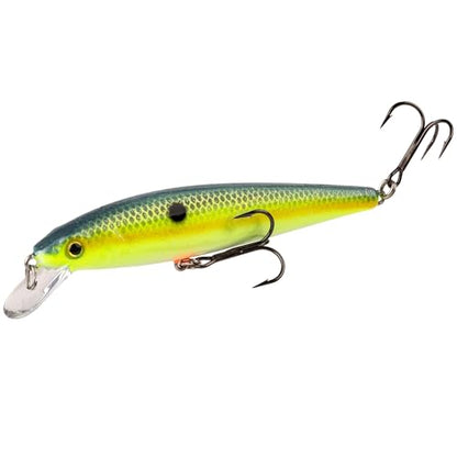 Strike King KVD Jerkbait 2 Hook - color: 538 - Chartreuse Sexy Shad, size: 4.5 in, 3/8 oz