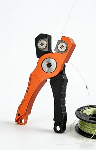 Multi-Use Mini Aluminum Alloy Fishing Cutter, Compact Scissors for Braided Lures, Outdoor Camping & Fishing ORANGE