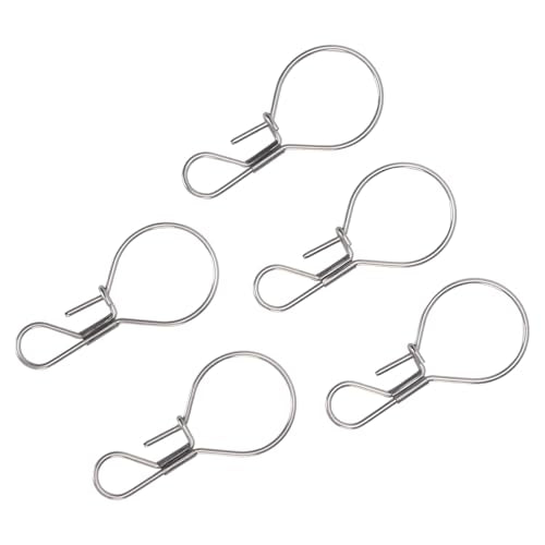Sorandy 5PCS Stainless Steel Live Fish Lock Buckle, Single Handed Fishing Locks, Stringer Buckle with Secure Hold, Ideal for Freshwater & Saltwater Fishing