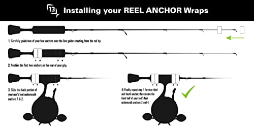 13 FISHING - Ice Reel Anchor Wrap Bands - color: White