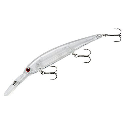Bandit Lures 4 3/4-Inch Slender Minnow Jerkbait Trolls Up to 27 Feet Deep, Universal Color Patterns, 1 Piece - color: Clear, size: 4 3/4", 5/8 oz