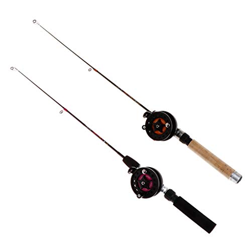 1 Set Fishing Rod With Fishing Reel Short Portable Winter Outdoor Ice