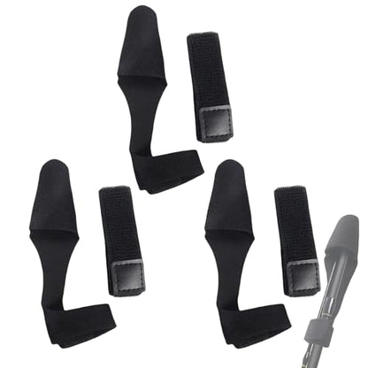Fishing Rod Protector Sleeve, 3 Pack | High Elastic Strap, Rod Tip Cover and Sleeve, With Tie Straps - color: Black