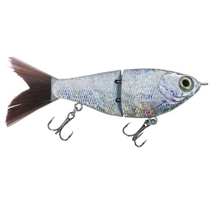HADORAM Lure Slow Sinking Glide Bait with Fur Tail Lifelike Fishing Tackle for Trout Shad Bass Musky - color: 4.7in-3Pcs