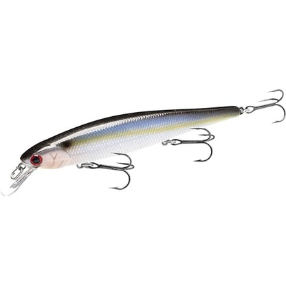 LUCKY CRAFT Slender Pointer 112 MR Fishing Lure, 4.5" Suspending Jerkbait, 4-5 ft Depth, Long Casting, Freshwater Trout and Bass Lures, Bass Fishing Gear and Tournament Hard Bait - color: 183 Pearl Threadfin Shad