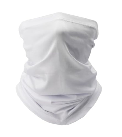 Fishing Neck Gaiter, Sun Protection Face Mask, Cooling Neck Shield Scarf Cycling Balaclava Bandana for Men and Women - color: White