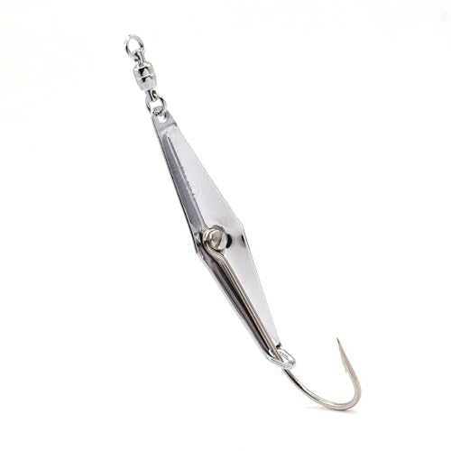 CLARKSPOON Spoon-Squid Precision Fishing Spoon for Spanish Mackerel, Bluefish, Tuna, Atlantic Bonito, & More! - Size 0 Spoon-Squid w/Ball Bearing Swivel - 5 Pack Assortment