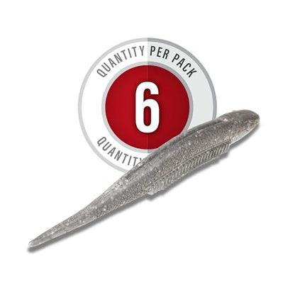 Strike King Strike King Spotlight Shim-E Minnow Fishing Lure, Soft Plastic Jerkbait, 6-Pack - color: Carolina Chrome, size: 5"