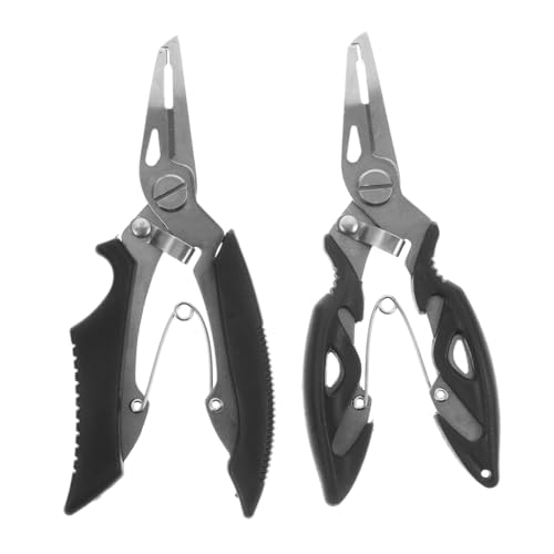 Housoutil 2pcs Fishing Scissors Stainless Steel Scissors Braided Line Cutter Portable Multi- Function Fishing Shear Accessory Daily Use Wire Cutter Daily Use Plier
