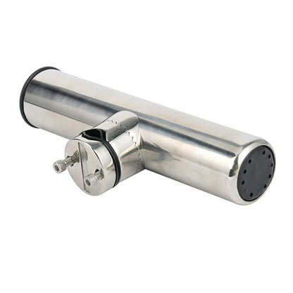Amarine Made Rod Holders, Stainless Clamp on Fishing Rod Holder with Rubber Padding for Rails 7/8" to 1" (4-Pack)