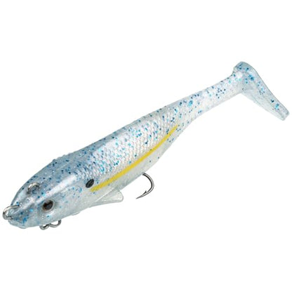 Strike King Final Copy Fishing Lure, Pre-Rigged Soft Plastic Swimbait, Free-Swinging Size 4 Treble Hook, Belly Magnetic Hook Keeper, 7/8-Ounce - color: Sexy Shad