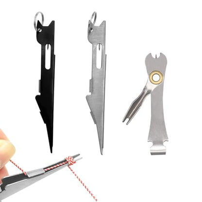 3 PCS Fishing Knot Tying Tool,Line Cutter,Fishing Quick Knot Tool Fly Fishing Angler Accessories Nail Knot Tying Tool for Hooks,Lures and Line