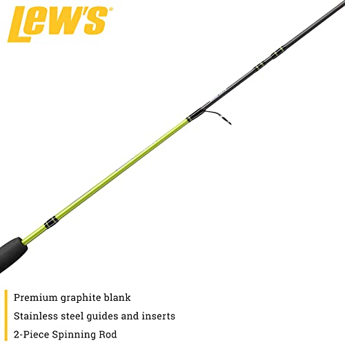Lew's Crappie Thunder Spinning Fishing Rod, Light Power, Fast Action, Premium 2-Piece Graphite Blank, EVA Split Grip Handle - style: 5'6"