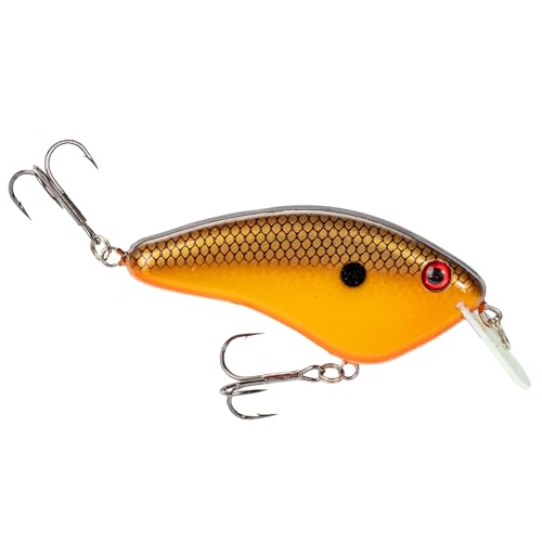 Strike King Hardliner Fishing Lure, Flat Sided Crankbait, Circuit Board Lip, Extra Tight Wobble, Size 4 Treble Hooks - color: Baby Carp