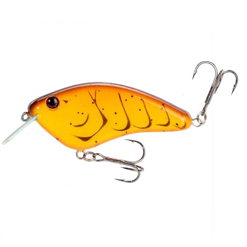 Strike King Hardliner Fishing Lure, Flat Sided Crankbait, Circuit Board Lip, Extra Tight Wobble, Size 4 Treble Hooks - color: Spring Craw