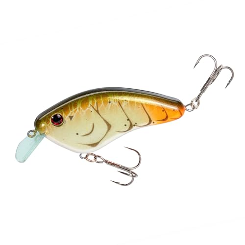 Strike King Hardliner Fishing Lure, Flat Sided Crankbait, Circuit Board Lip, Extra Tight Wobble, Size 4 Treble Hooks - color: Bone Craw