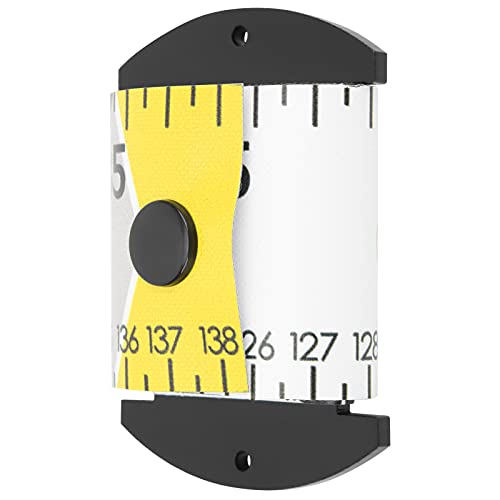 138 X 5cm PVC Fish Measuring Ruler, Foldable Fish Measuring Tape with Cm Inch Scale, Compact 8 X 5.5cm Roll, for Boat Kayak Ice Fishing Anglers (Yellow) - color: Yellow