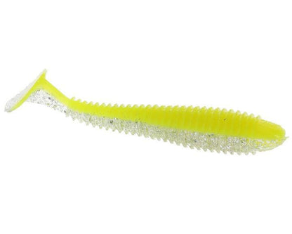 Strike King Rage Swimmer Saltwater Soft Bait Fishing Lure, 3.75", Wide-Bodied Paddle Tail - color: Silver Belly