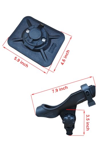 Brocraft Glue-On Inflatable Boat Accessories -/Rod Holder/Anchor Lock System/Bimini Top Base - style: Inflatable Boat Rod Holder