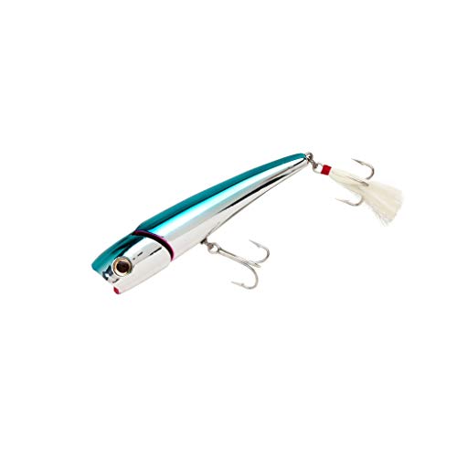Creek Chub Knuckle Head Jointed Topwater Fishing Lure with Chugging and Popping Action - color: Chrome/Blue Back