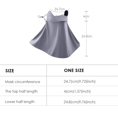 Sun UV Face Mask UPF 50+ Breathable Face Cover Scarf Cooling Neck Gaiter Outdoor Cycling Hiking SLF6M005T - color: Dark Grey