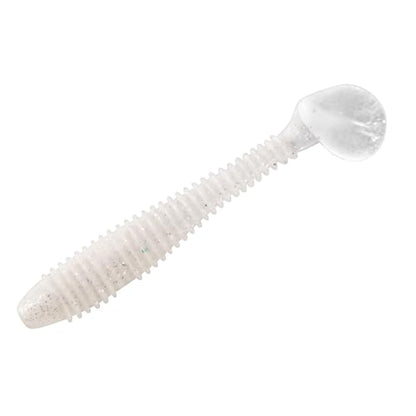 Dr.Fish 20 Pack Paddle Tail Swimbait Soft Fishing Lure Bass Fishing Freshwater Soft Plastic Shad Bait Drop Shot Bait Bluegill Panfish Crappie 1.4''/2''/3'' - color: Pearl White, size: 3''-20 Pack