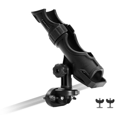 Hitorhike Side Track Fishing Rod Holder Mount, Heavy-Duty Side-Mounted Base, Compatible with 2 Mounting Bolt Options for Lund Sport,Lowe, Bass Boats&Kayaks - style: Side Track Mount Fishing Rold Holder 1-pack