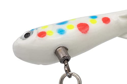 Eurotackle Z-Darter V2 Ice Fishing & Panfish Rattle Jigging Minnow Lure - color: Wonder B (Glow)