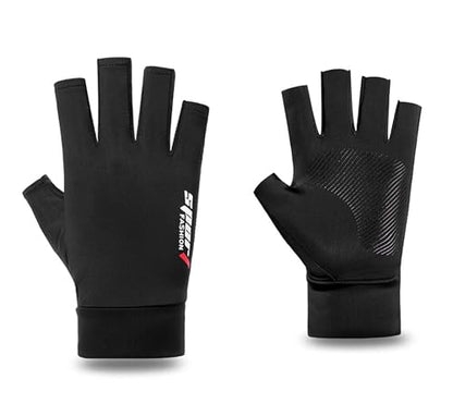 UV Sun Protection Fingerless Gloves for Men Outdoor Driving Fishing Gloves