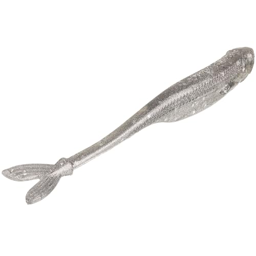 Strike King Spotlight Split Minnow Fishing Lure, Soft Plastic Jerkbait, 8-Pack - color: Carolina Chrome, size: 4"