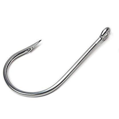 Saltwater Tuna Hooks– Stainless Steel Forged Ringed Extra Strong Big Game Fishing Hook for Giant Shark Salmon, Size 2/0-13/0 - size: 8/0#-5pcs