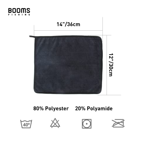 Booms Fishing B0T Microfiber Fishing Towel with Clip, 3 Pack Black - color: Black_3 Pack