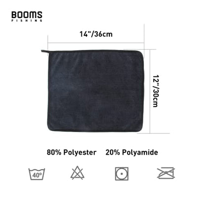 Booms Fishing B0T Microfiber Fishing Towel with Clip, 3 Pack Black - color: Black_3 Pack