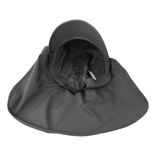 Men Women Safari Fishing Sun Cap with Removable Neck Flap UPF 50+ UV Protection Quick Dry Breathable Hats - color: Grey